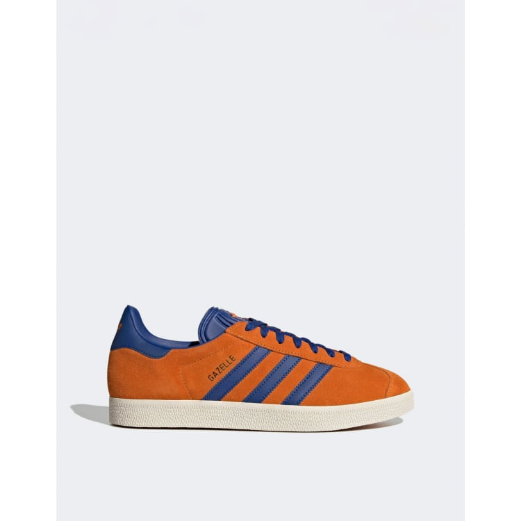 Zapatillas de deporte naranjas y azules Gazelle de adidas