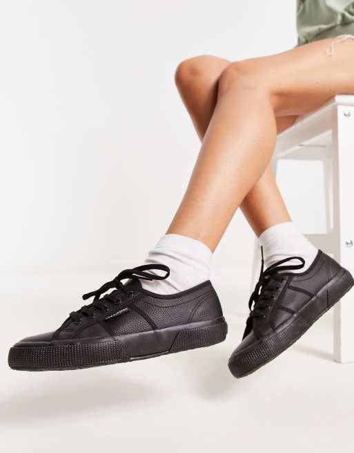 Zapatillas superga negras discount mujer