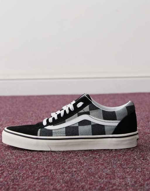 Old Skool Zapatos Vans A Cuadros 80 Zapatillas De Deporte Negras A