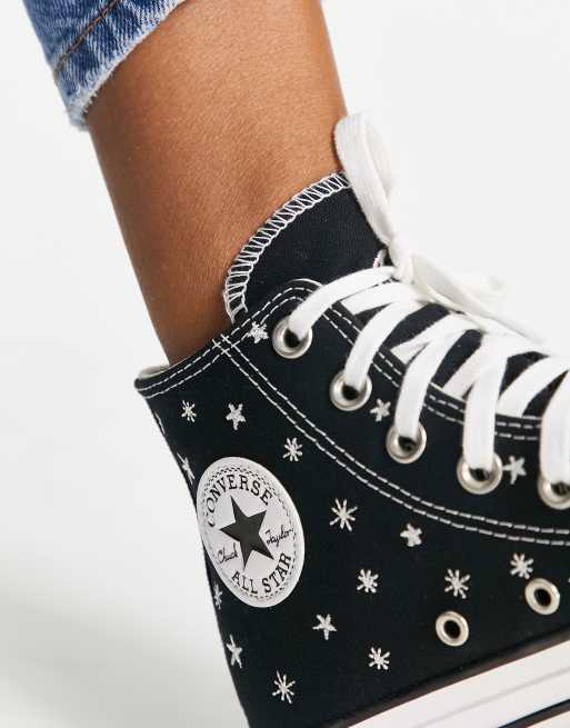 Zapatillas de deporte negras Chuck Taylor All Star Hi Crystal Energy de Converse, 2 de 4