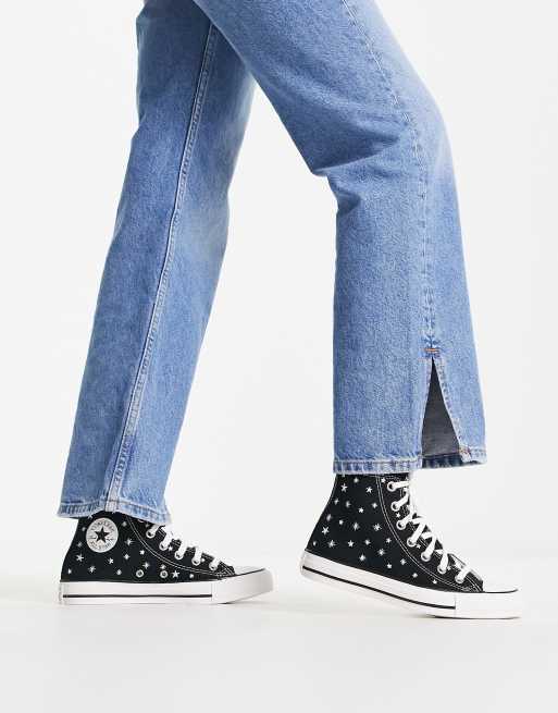 Zapatillas de deporte negras Chuck Taylor All Star Hi Crystal Energy de Converse, 3 de 4