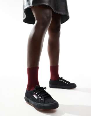 Superga Negras Zapatillas Superga 2754 Cotu Unisex Negro Clásico