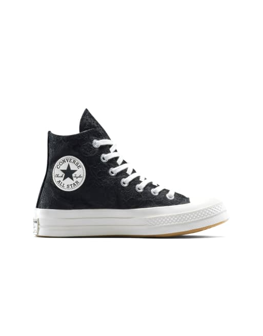 Zapatillas de deporte negras, color eclipse y blanco garza con cordones Chuck 70 de Converse