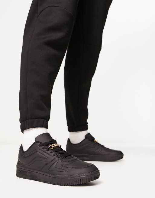 Zapatillas de deporte negras con cadena de Public Desire