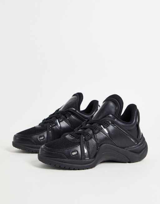 Zapatillas de deporte negras con cordones Dalma de ASOS DESIGN