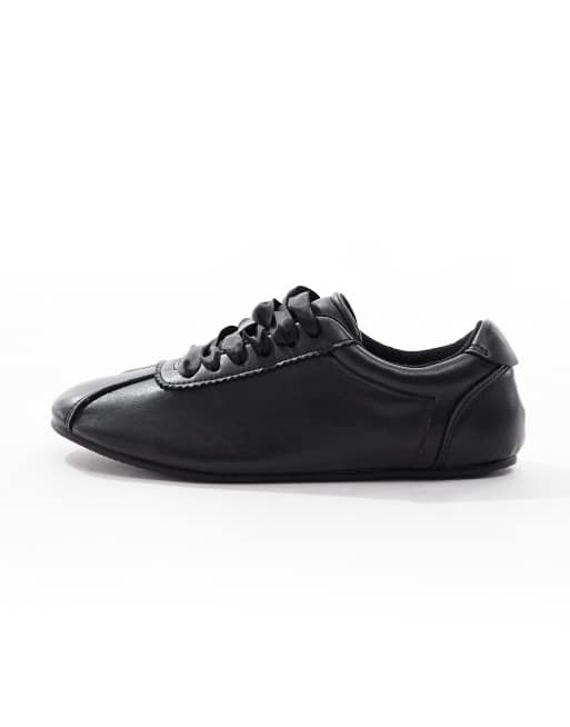 Zapatillas de deporte negras con cordones de cinta Toffee de SEQWL, 2 de 5