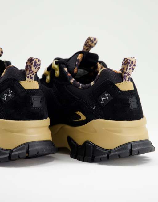 Zapatillas de deporte negras con estampado de leopardo Ray Tracer TR 2 de Fila, 3 de 4
