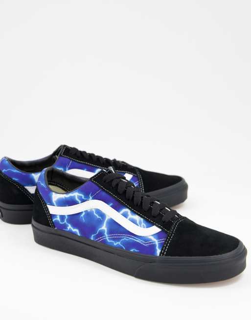 Zapatillas de deporte negras con estampado de Old Skool Lightning de Vans | ASOS