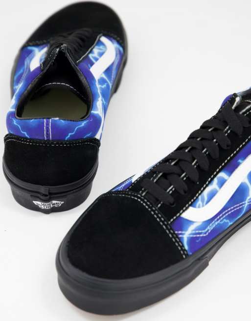 Zapatillas de deporte negras con estampado de Old Skool Lightning de Vans | ASOS