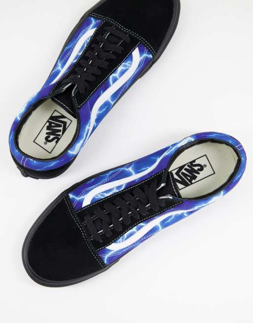 Zapatillas de deporte negras con estampado de rayo Old Skool Lightning de Vans