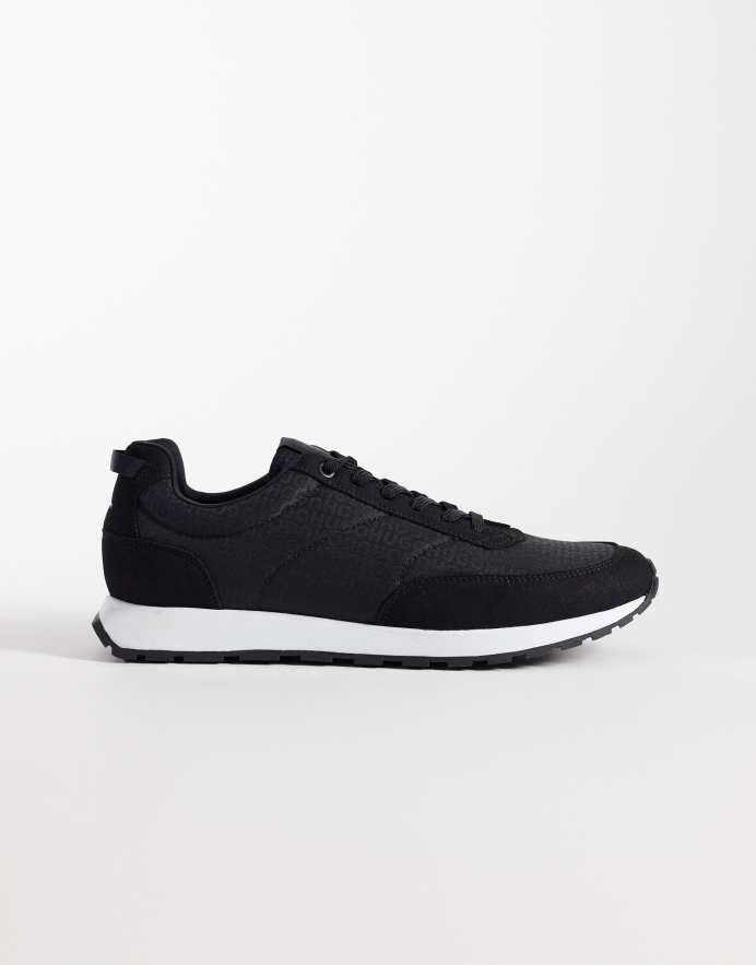 Hugo Red Zapatillas de deporte negras con forro en contraste de