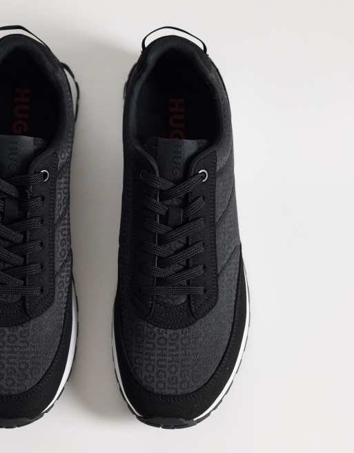 Zapatillas de deporte negras con forro en contraste de HUGO Red, 3 de 5