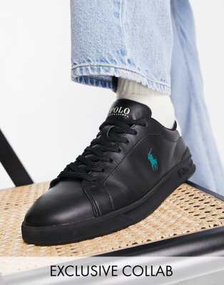 zapatillas ralph lauren negras