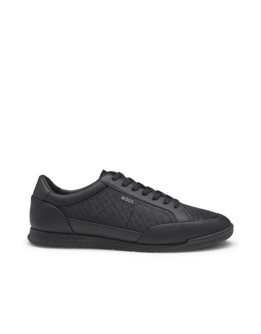Zapatillas de deporte negras con logo estampado Nitan de Boss, 3 de 5
