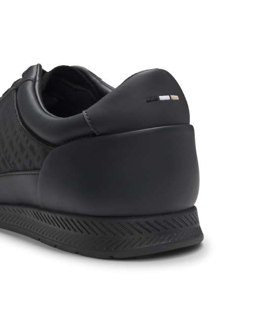 Zapatillas de deporte negras con logo estampado Nitan de Boss, 4 de 5