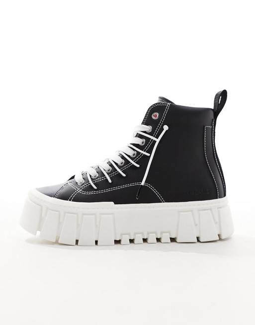 Zapatillas de deporte negras con plataforma gruesa de Tommy Jeans, 2 de 4