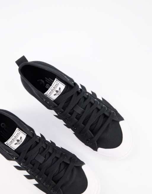 puesto Intestinos invención Zapatillas de deporte negras con plataforma Nizza de adidas Originals | ASOS