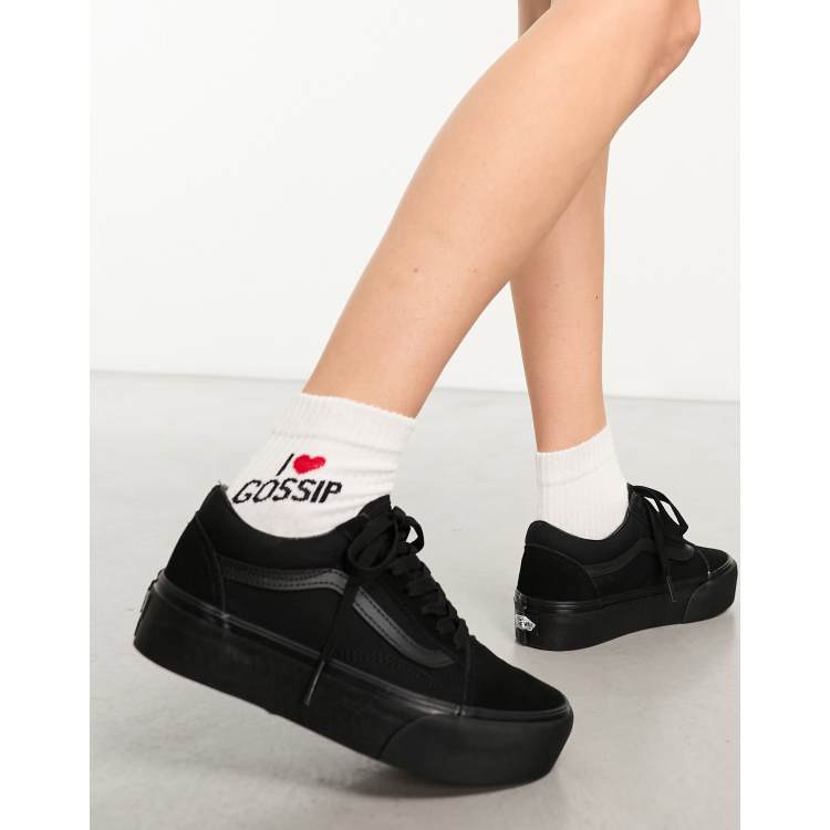 Zapatillas de deporte negras con plataforma Skool de Vans | ASOS