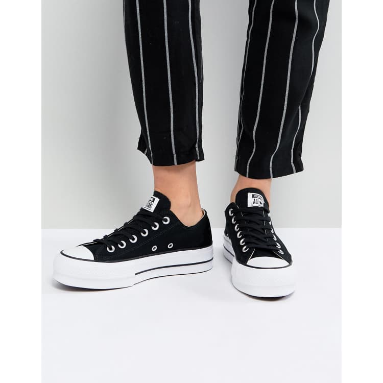 Zapatillas de deporte negras con plataforma Ox Chuck Taylor All Star de Converse ASOS
