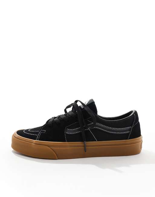 Vans negra con suela shops marron