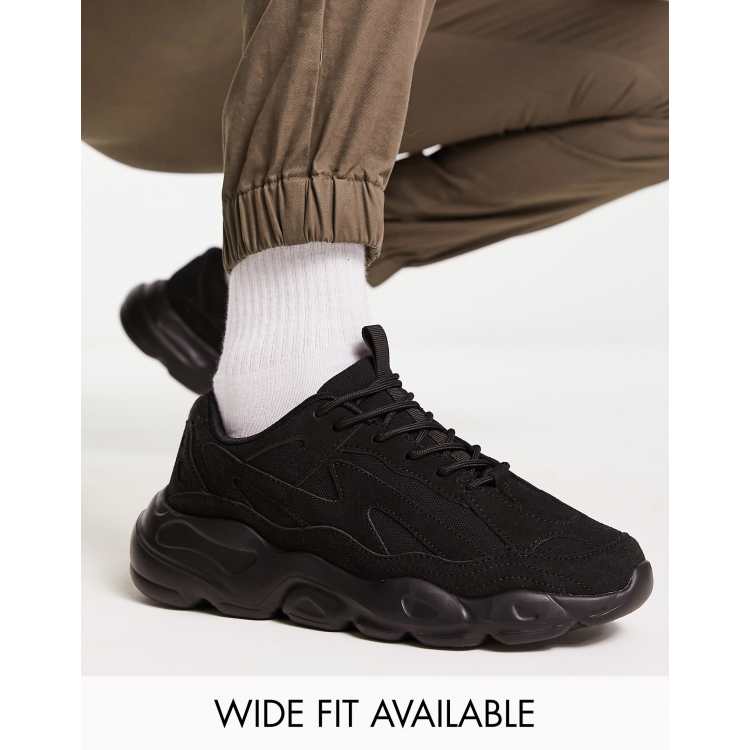 Zapatillas de deporte negras gruesa de DESIGN | ASOS