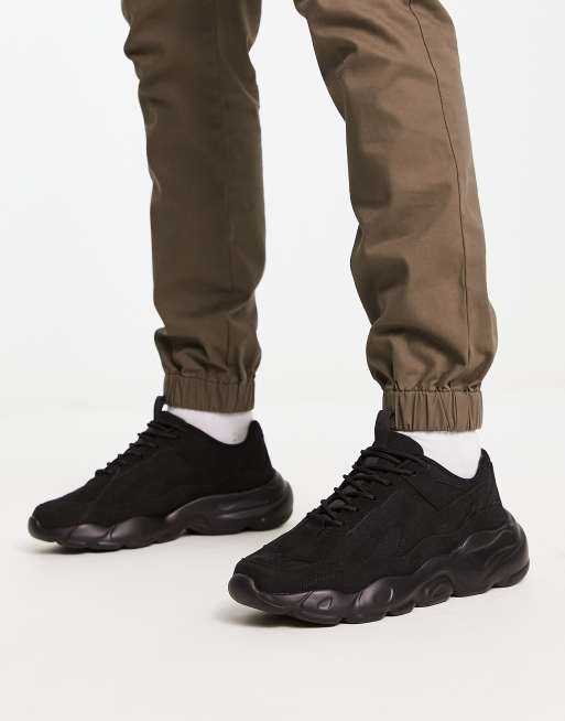 Zapatillas de deporte negras con suela gruesa de ASOS DESIGN, 3 de 4