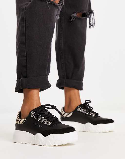 Zapatillas de deporte negras suela gruesa Robert de Scalpers ASOS