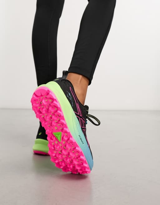 Zapatillas de deporte negras con suela multicolor Trabuco Max 2 de Asics