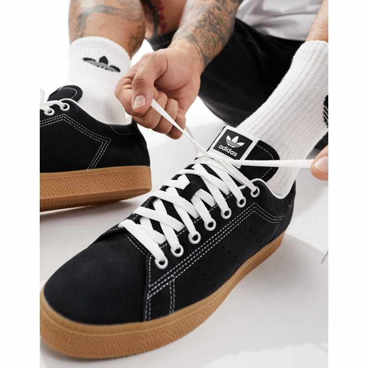 Zapatillas de deporte negras de ante Stan Smith CS de adidas Originals