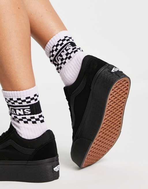 Vans con caña negra hot sale