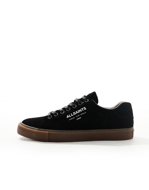 Zapatillas de deporte negras de ca a baja de ante Underground de AllSaints