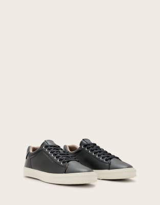 Zapatillas de deporte negras de caña baja de cuero Brody de AllSaints-Negro