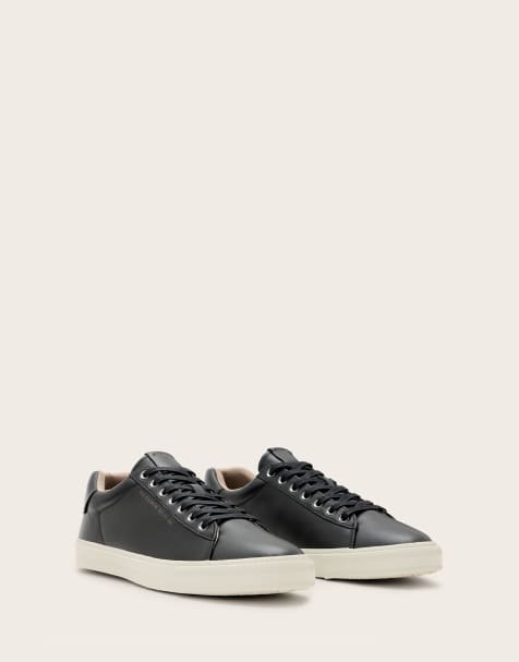 Zapatillas de deporte negras de caña baja de cuero Brody de AllSaints - view 1