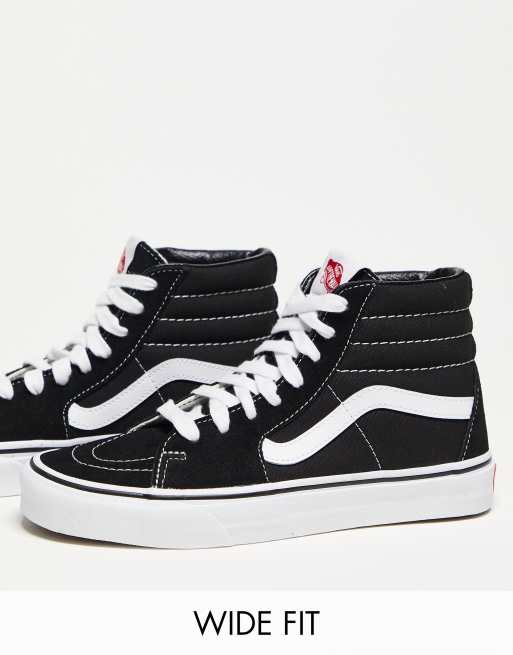 Zapatillas de deporte negras de corte ancho SK8-Hi de Vans