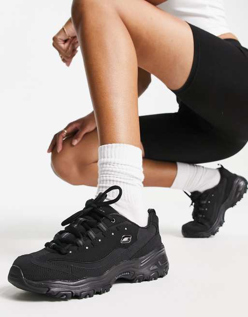 en el medio de la nada postura Extremadamente importante Zapatillas de deporte negras D'Lites Play On de Skechers | ASOS