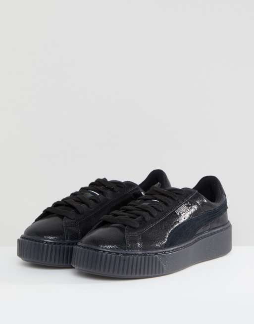 Zapatillas de deporte negras metalizadas con de Puma Basket |