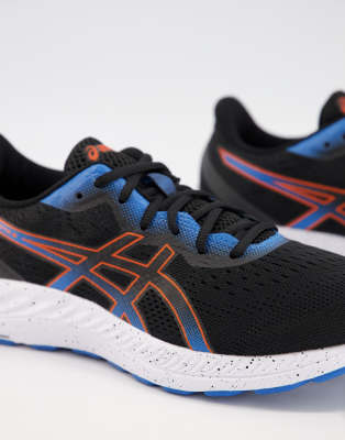 asics negras y naranjas