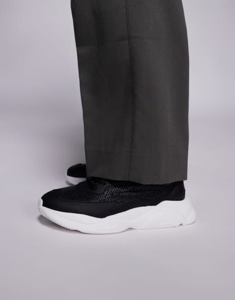 Zapatillas de deporte negras para correr con logo de monograma Leon de HUGO RED - view 1