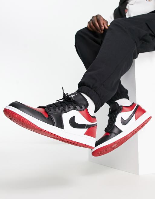 Jordan 1 low rojas y blancas hot sale