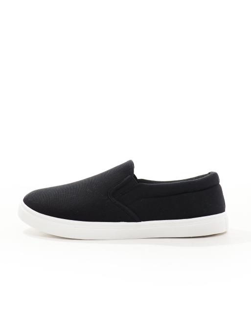 Zapatillas de deporte negras sin cierres de lona de Truffle Collection, 2 de 5