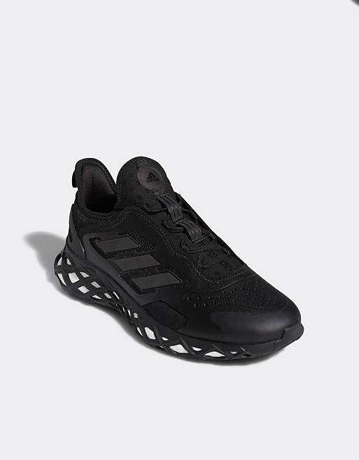 Mucho bien bueno Cortar lanzamiento Zapatillas de deporte negras Web Boost de adidas Running | ASOS