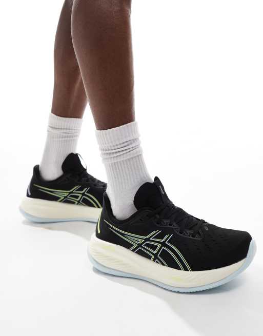 Zapatillas de deporte negras y amarillo neón Gel-Cumulus 26 Neutral de ASICS Running, 3 de 5