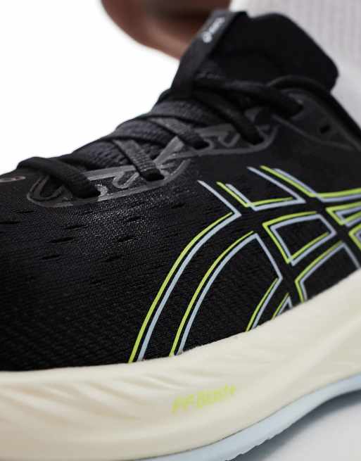 Zapatillas de deporte negras y amarillo neón Gel-Cumulus 26 Neutral de ASICS Running, 4 de 5