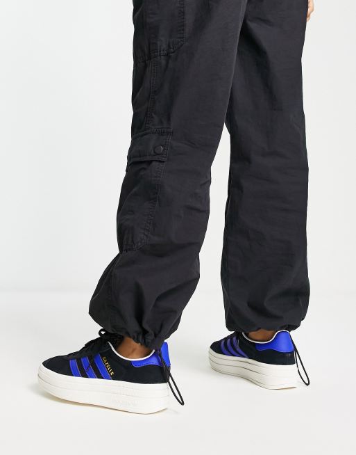 Adidas Originals HOMBRE Gazelle Og Zapatillas En Negro/Azul Marino / Azul o  Rojo 