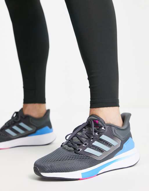 Zapatillas de deporte negras y azules EQ21 de adidas Running