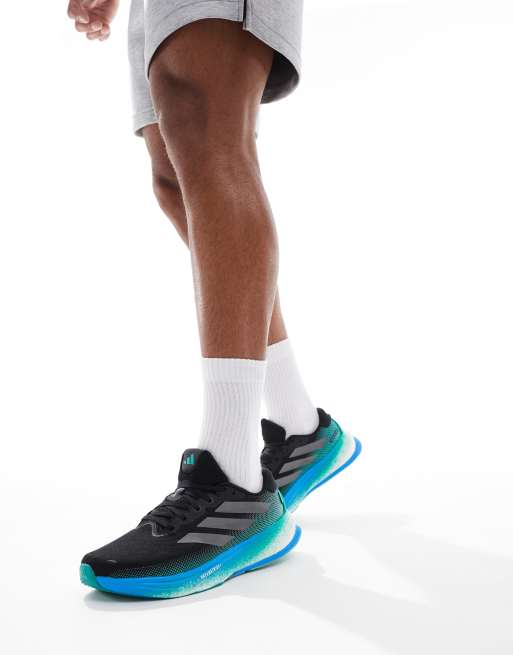 Zapatillas de deporte negras y azules Supernova Rise 2 de adidas Running, 4 de 5