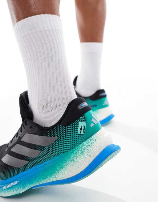 Zapatillas de deporte negras y azules Supernova Rise 2 de adidas Running, 5 de 5