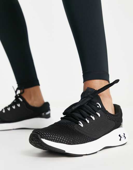 Lingüística fuga en lugar Zapatillas de deporte negras y blancas Charged Vantage 2 Running de Under  Armour | ASOS