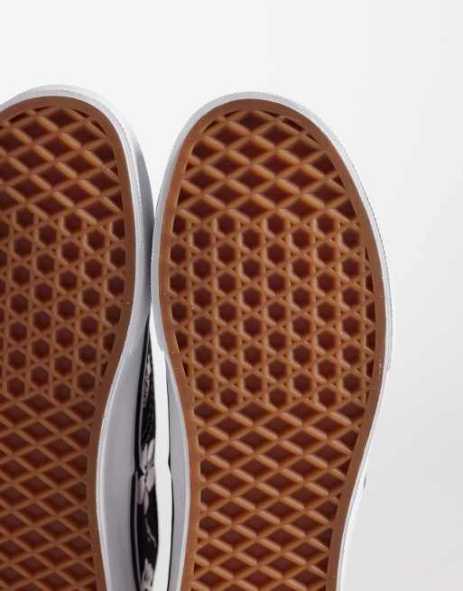 Zapatillas de deporte negras y blancas con estampado de hojas de Vans Authentic, 4 de 5