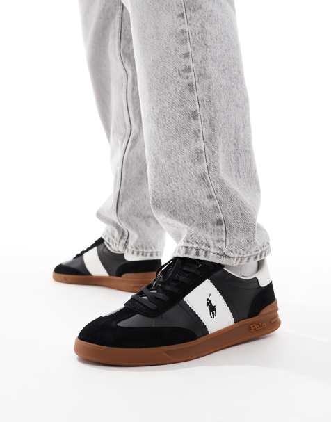 Zapatillas de deporte negras y blancas con suela de goma Heritage Aera de Polo Ralph Lauren - view 1